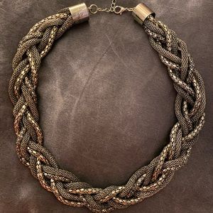 H&M Braided Chain Necklace (Gold/Silver)